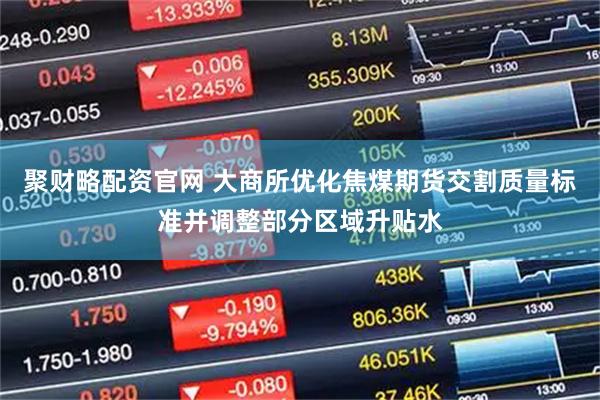 聚财略配资官网 大商所优化焦煤期货交割质量标准并调整部分区域升贴水